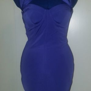 MARCIANO VIOLET MULTI-WAY NECKLINE DRESS